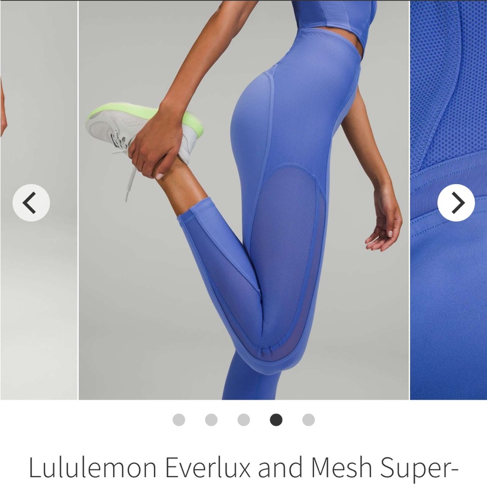 RARE Lululemon Everlux and Mesh Super-High-Rise Training Tight 25" Wild Indigo